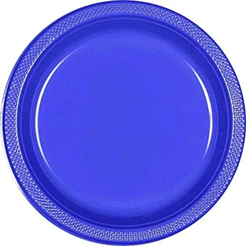 Miniatura 7 de Platos redondos de plástico azul caribeño vibrante, 9 pulgadas (10 paquetes de 20), diseño de calidad premium, ideales para cualquier evento o fiesta