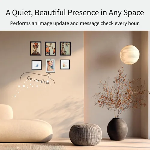 Miniatura 6 de SMARTWIZ+ art - Marco artístico de tinta electrónica diseñado en Japón, pantalla Spectra6 a todo color de 7.3 pulgadas, Wi-Fi, controlado por