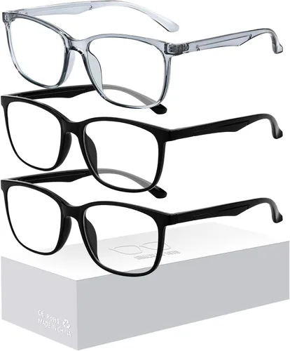Miniatura 11 de Oilway - Paquete de 3 lentes de bloqueo de luz azul para hombres y mujeres, para computadora, lectura, juegos, televisión, teléfonos, antifatiga
