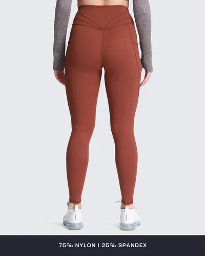 Miniatura 3 de Aoxjox Trinity - Pantalones de yoga de cintura alta con bolsillos para mujer, control de abdomen, cintura cruzada, leggings de entrenamiento suaves