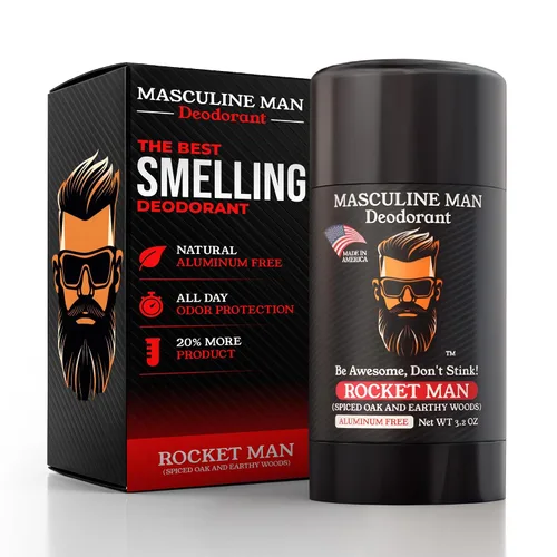 Miniatura 11 de Desodorante para hombres – Desodorante para hombre sin aluminio – Desodorantes naturales de tamaño de viaje – Protección contra el sudor