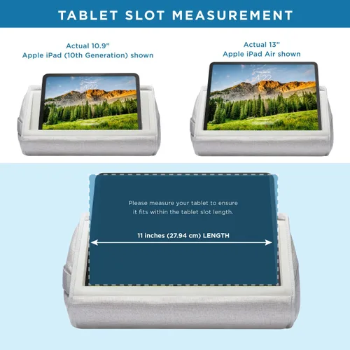 Miniatura 3 de LAPGEAR Soporte de almohada para tablet, ranura de 11 pulgadas para iPads, Galaxy Tabs, Kindles, lectores electrónicos y teléfonos, soporte