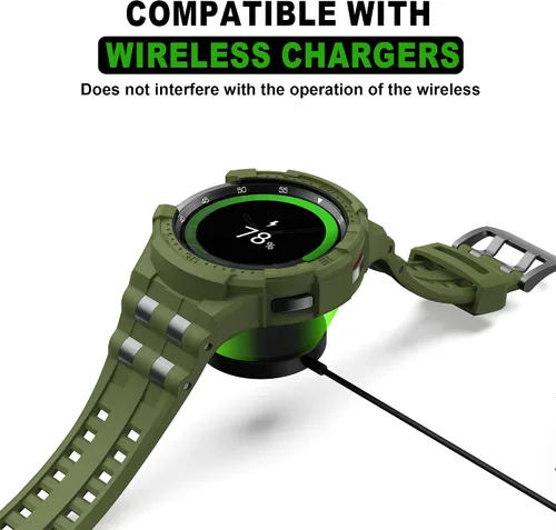 Miniatura 3 de Correa compatible con Samsung Galaxy Watch 6 Classic de 1.850 in, funda resistente de una pieza con correa (2023)
