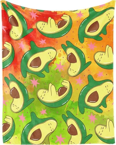 Miniatura 12 de Manta de aguacate – suave, mullida y cálida – Manta pequeña de 30 x 40 pulgadas para sofá, oficina, verde lindo regalo para niñas y niños