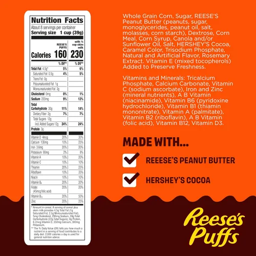 Miniatura 2 de Reese's, - Cereales de mantequilla de maní para el desayuno, 11.5 onzas