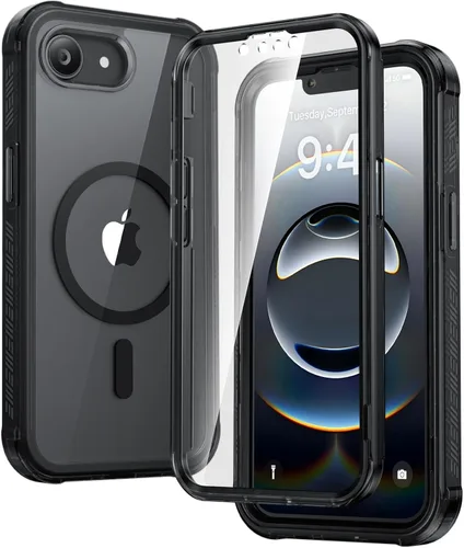 Miniatura 70 de Diaclara - Funda compatible con iPhone 11, carcasa resistente de cuerpo completo con protector de pantalla integrado sensible al tacto y Transparente