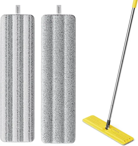 Miniatura 11 de JOYMOOP Almohadilla de repuesto de microfibra para sistema de trapeador plano de 15 pulgadas, gris, 1 paquete de recarga 1 pieza 15" - 1 gris