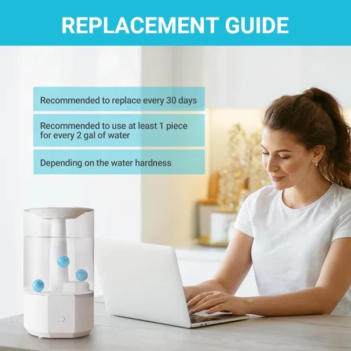 Miniatura 3 de Livatro Bola de limpieza del humidificador: combate el moho del humidificador y las bacterias con limpiador humidificador, evita la acumulación