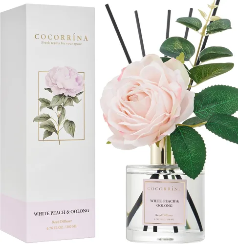 Miniatura 16 de Cocorrína Juego de difusor de varillas - Difusor perfumado de rosa satinada con varillas para el hogar, difusor de varillas para decoración