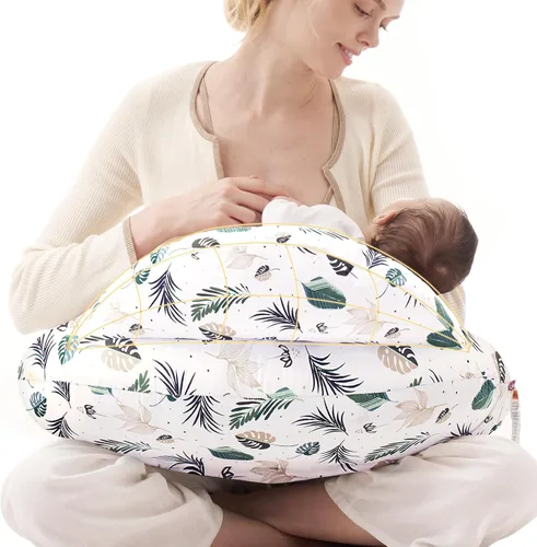 Miniatura 12 de Momcozy - Almohada de lactancia original con valla de seguridad innovadora, más ancha para mayor soporte a mamá y bebé, facilita la lactancia manos