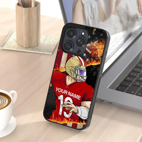 Miniatura 4 de Fundas de teléfono personalizadas con diseño lindo para fanáticos del equipo de fútbol para iPhone 11, 12, 13, 14, 15, 16, 17 Pro Max Plus Mini X 6
