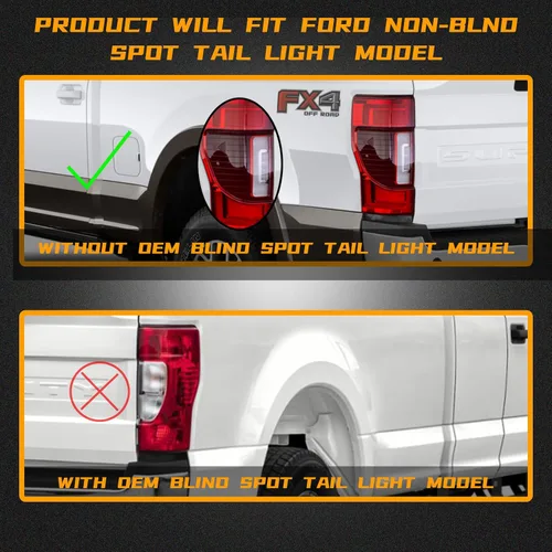 Miniatura 6 de Conjunto de luz trasera trasera izquierda del lado del conductor, compatible con Ford F250 F350 2020 2021 2022 Super Duty luz trasera trasera Tipo