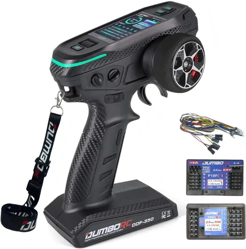 Miniatura 10 de DDF-350 con transmisor y receptor de radio RC P10F de 10 canales con pantalla HD, control remoto de 10 canales para automóvil, camioneta