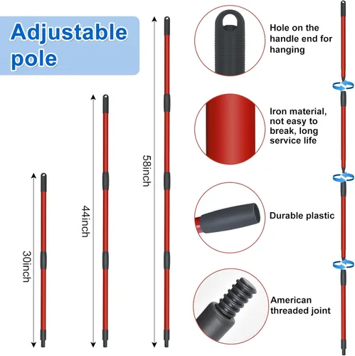 Miniatura 3 de Microtrapos de microfibra planos para limpieza de pisos Ocedar para pisos de madera y más, trapo plano de superficie grande para polvo con 2 Azul
