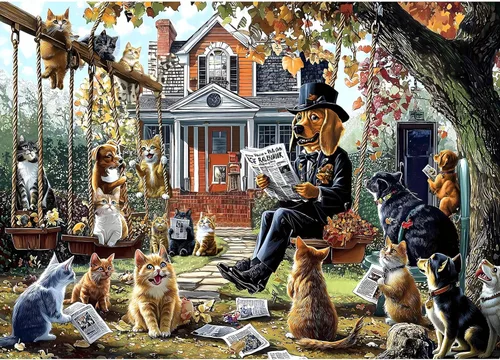 Miniatura 16 de Victorian House Sunset - Rompecabezas de 500 piezas para adultos, rompecabezas con flores de otoño y paisaje escénico, rompecabezas desafiantes Casa