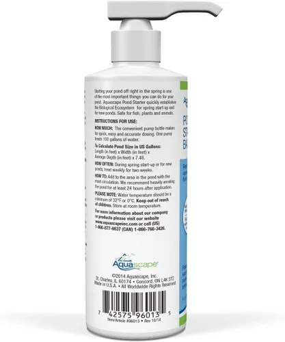 Miniatura 2 de Aquascape 96013 Pond Starter Bacteria Treatment Liquid 8.5 fl oz/8,5 oz para ecosistema de características de agua, pequeño