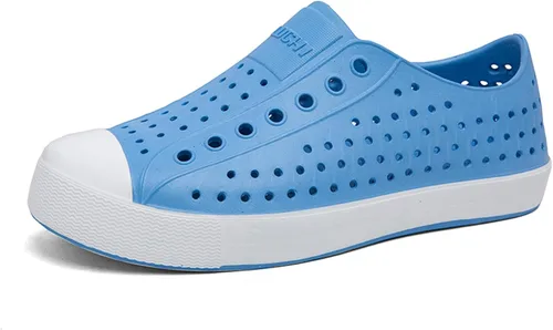 Miniatura 20 de FLIOZY Zuecos de jardín impermeables para hombres y mujeres, zapatos ligeros y transpirables de EVA sin cordones, cómodos y antideslizantes, calzado