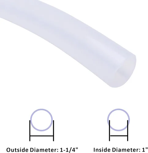 Miniatura 6 de Tubo de silicona – 1" ID 1-1/4" OD Grado alimenticio Flexible Grueso para bombeo de elaboración casera de cerveza Transferencia 1 Metro (3 pies)