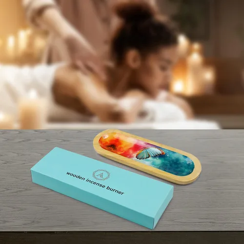 Miniatura 4 de AAKRITI - Soporte de madera para incienso Exclusivo diseño multitarea 2 en 1 Natural y 100% ecológico Perfecto para inauguración de la casa