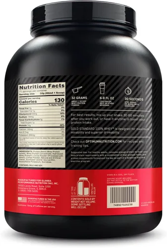 Miniatura 10 de Optimum Nutrition Estándar dorado 100% Proteína de Suero de Leche en Polvo, Pie de lima, 1.8 Libra