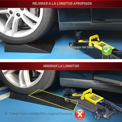 Miniatura 3 de ROBLOCK Rampas de coche para elevación y mantenimiento de vehículos, rampas portátiles de bajo perfil para garaje, rampas de neumáticos resistentes