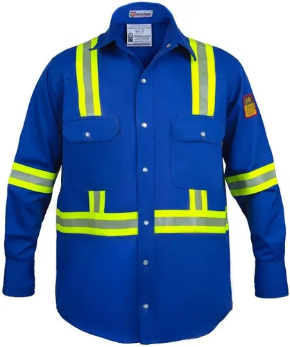 Miniatura 11 de Camisa Hi Vis de alta visibilidad FR resistente al fuego - 88% C/12% N - 7oz Azul marino
