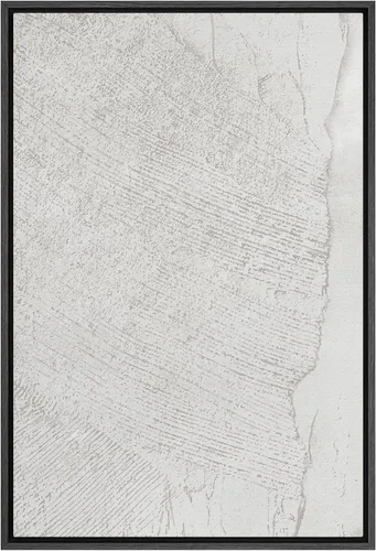 SIGNFORD Lienzo Enmarcado Impresión de Arte de Pared Trazo de Pintura Grunge Blanco Paisaje Formas Abstractas Ilustraciones Arte Moderno Decorativo