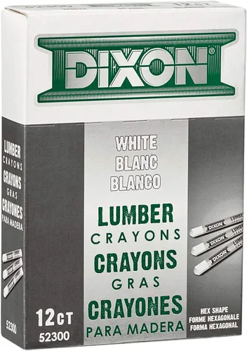 Miniatura 3 de Dixon - 464-52300 Ceras de marcaje para madera industrial, 4.5" x 1/2" Hex, blanco, 12 unidades (Paquete de 1) (52300)