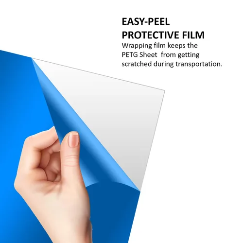Miniatura 6 de Performore Juego de láminas de plexiglás PETG transparente, paquete de 10 paneles acrílicos flexibles con película protectora de 5 x 7 pulgadas