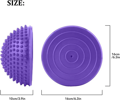 Miniatura 4 de VGEBY Bola masajeadora de pies, diseño de espinillas para masaje de tejido profundo y entrenamiento de equilibrio, pelota de media cúpula