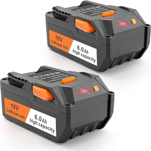 ARyee Batería de repuesto de 18 V 6000 mAh compatible con taladro RIDGID de 18 V R840087 R840083 R840086 R840085 R840084 Batería de iones de litio