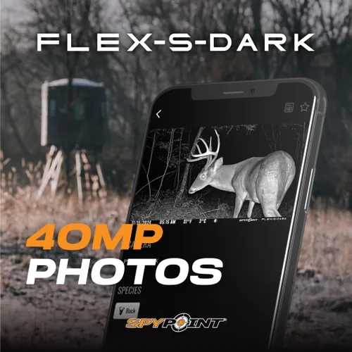 Miniatura 5 de SPYPOINT Flex-S-Dark Ultimate Pack con tarjeta SD + LIT-22 - Cámara solar de rastreo celular - Panel solar integrado, fotos de 40 MP, videos