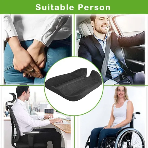 Miniatura 6 de Cojín de asiento de coche para asiento de coche y camión, silla de oficina, sillas de ruedas, soporte de coxis, ciática, alivio del dolor de espalda