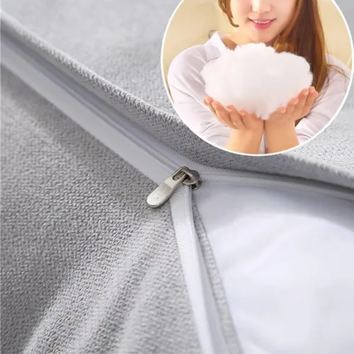Miniatura 4 de Almohada triangular de lectura para reposo en cama, cojín grande para cabecero, respaldo largo, almohada de cuña con funda extraíble y dos bolsillos