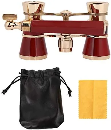 Miniatura 9 de Opera - Prismáticos para gafas, telescopio de teatro de 3 x 25 pulgadas con mango plegable, mini binocular compacto ligero para conciertos, teatro