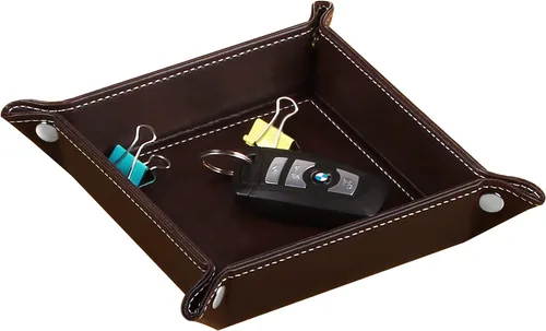Miniatura 24 de Cuenco para llaves para hombres, soporte para entrada, mesita de noche, bandeja de valet para cosas de bolsillo, organizador de mesita de noche