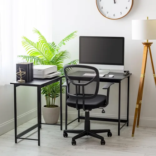Miniatura 5 de IRIS USA, Inc. - Mesa moderna de oficina para laptop y computadora de 32 pulgadas para oficina en casa, superficie resistente al agua y a
