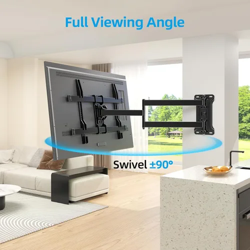 Miniatura 2 de HCMOUNTING Soporte de pared para TV de esquina premontado para televisores de 32 a 80 pulgadas, movimiento completo con extensión de deslizamiento