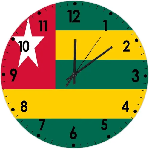 Miniatura 439 de Cheyan Reloj de pared con bandera de Canadá de 12 pulgadas, silencioso, sin tictac, de PVC, funciona con pilas, reloj redondo decorativo, regalo