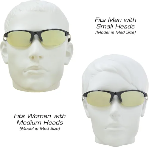 Miniatura 3 de proSPORT Visión nocturna antideslumbrante lente amarilla gafas de sol conducción hombres mujeres aviador metal plástico Marcos Lente de espejo