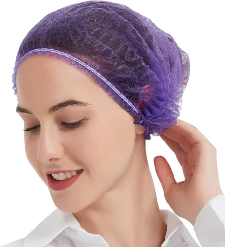 Miniatura 16 de ProtectX Paquete de 100 redes desechables negras para el cabello, cubierta elástica para la cabeza, gorras Bouffant, cubierta de cabeza