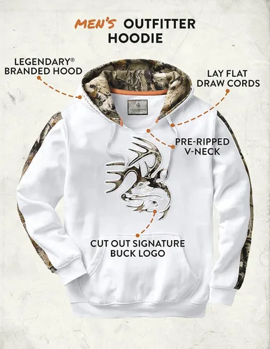 Miniatura 4 de Legendary Whitetails - Sudadera con capucha para hombre con detalles de camuflaje