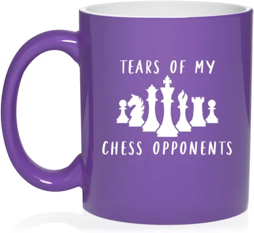 Miniatura 13 de Daylor Taza de café de cerámica con diseño de los oponentes de las lágrimas de mi ajedrez, regalo para ella, él, amigo, compañero de trabajo