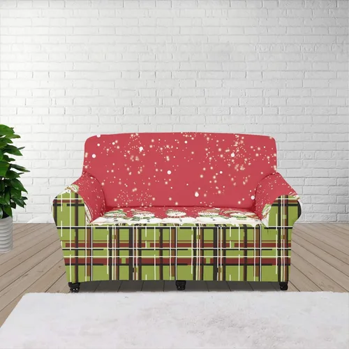Miniatura 13 de Horeset Fundas elásticas para sofá con diseño de flores otoñales, lavables para sofá de 2 cojines, funda protectora para mascotas y perros