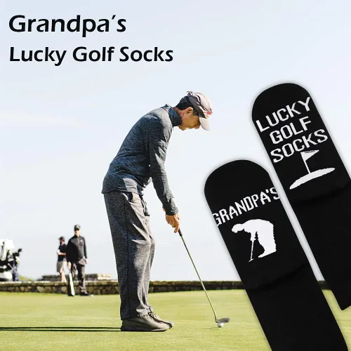 Miniatura 4 de TSOTMO Calcetines para abuelo y abuelo, regalo para papá, calcetines de golf de la suerte del abuelo para abuelo, regalo de jubilación, calcetines