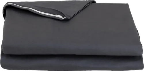 FULI Funda de Futón con Cremallera 100% Algodón, Funda de Colchón de Futón Japonés, Shikibuton, Fabricado en Japón (Individual, Gris Oscuro)