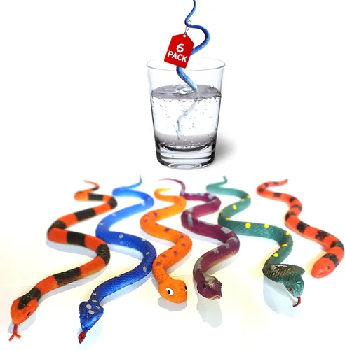 Miniatura 10 de SENSORY4U Juguetes de cocodrilo, 16 figuras de acción de cocodrilo de 6 pulgadas, juguete de cazador de cocodrilos, figuras de animales para Surtido