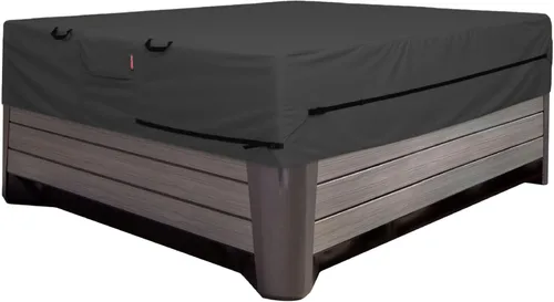 Miniatura 8 de Porch Shield Cubierta impermeable y resistente al desvanecimiento de 600D para bañera de hidromasaje de exterior 80 x 80 pulgadas, protector de SPA