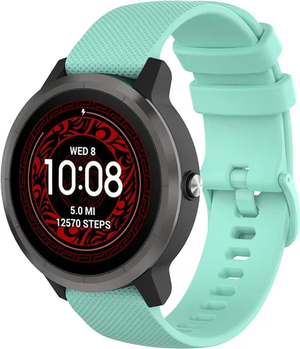 Miniatura 14 de Correa de reloj Garmin Approach S40 S12 S42 para mujeres y hombres, correa de repuesto de silicona de liberación rápida de 0.787 pulgadas para Gris