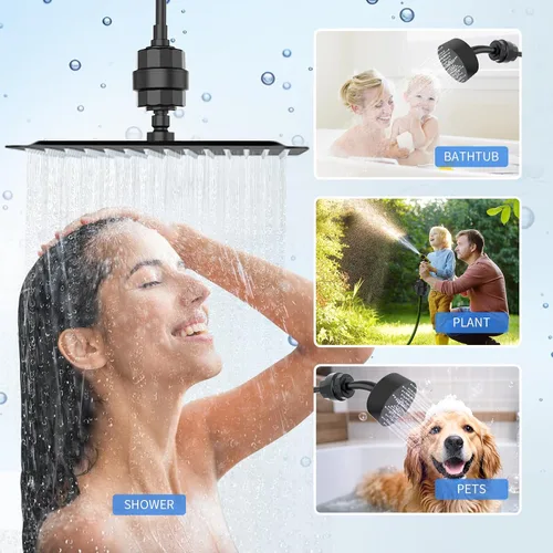Miniatura 9 de Filtro de ducha de 20 etapas para agua dura, con 1 cartucho reemplazable, filtro de agua de ducha de alto rendimiento para eliminar cloro y flúor